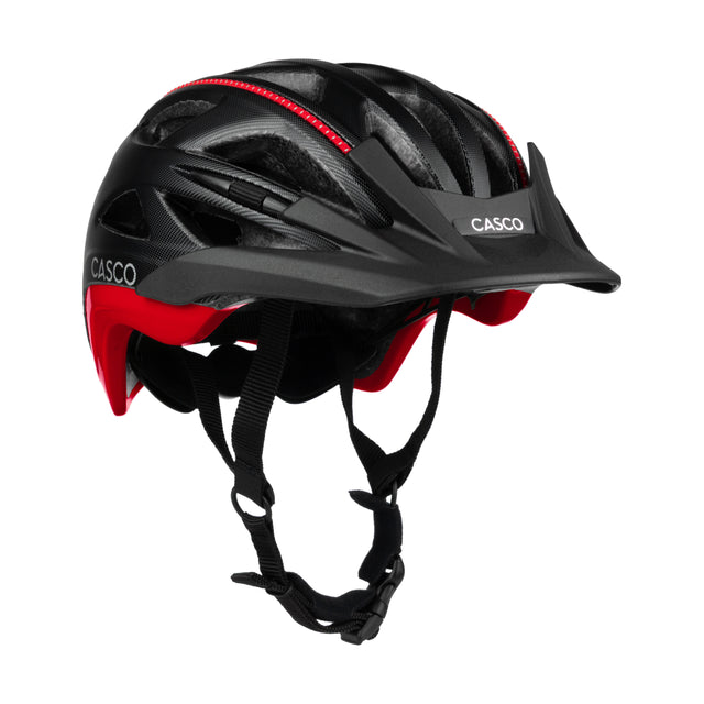 Casco ACTIV2 black structure red - Cykelhjelm