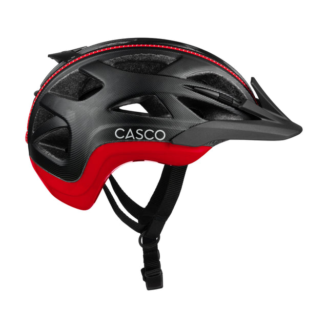 Casco ACTIV2 black structure red - Cykelhjelm
