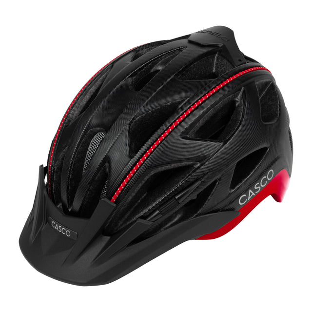 Casco ACTIV2 black structure red - Cykelhjelm
