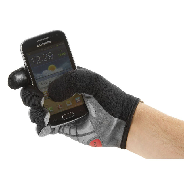 GEL-CYKELHANDSKER BESKYTTELSE FULL-FINGER  sort / grå
