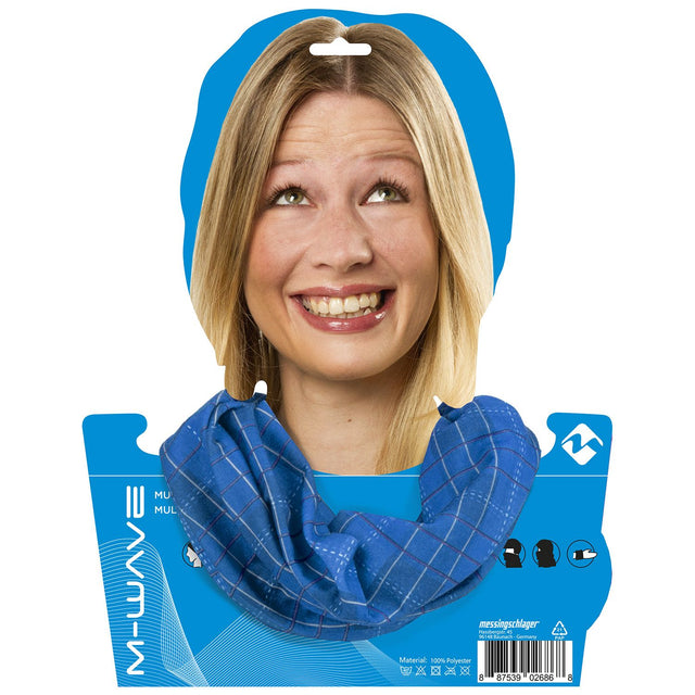 M-WAVE -  Halsedisse - blå / rød firkantet