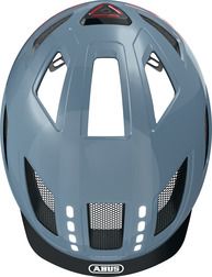 Abus Hyban 2.0 LED signal glacier shiny m. indbygget led lys - Cykelhjelm