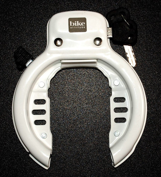 Ringlås Bike Attitude Hvid U/Beslag (forsikringsgodkendt)