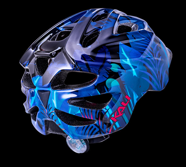 Chakra Child Lighted Jungle Blå - Cykelhjelm