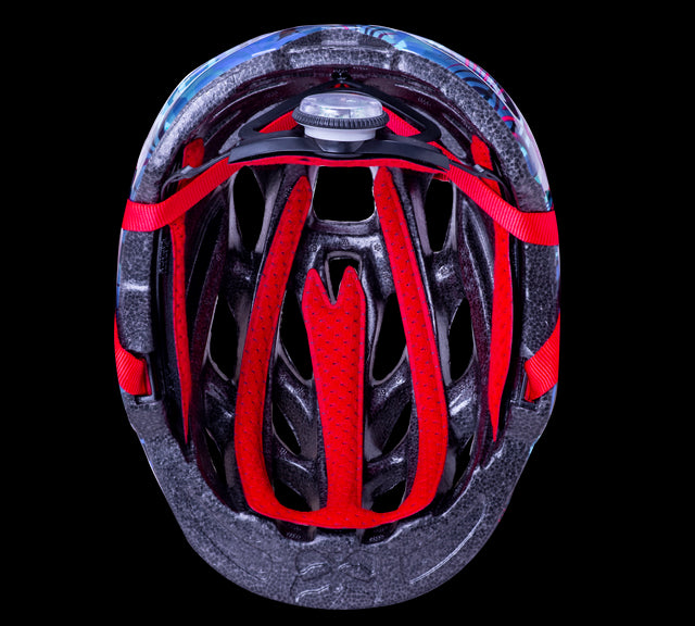 Chakra Child Lighted Jungle Blå - Cykelhjelm