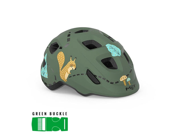 MET Helmet Hooray Blue Monsters/Glossy - Børnecykelhjelm