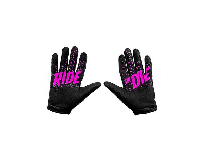 MUC-OFF cykelhandsker mtb i sort/pink