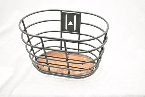 Grøn Norden alu cykelkurv m/træbund 28"