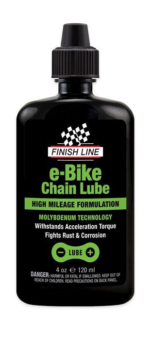 Finish Line E-Bike Chain lube 120ml (4oz) flaske - sort