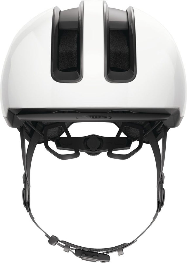 Abus HUD-Y shiny white cykelhjelm