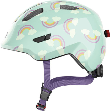 Abus Smiley 3.0 LED blue car - børne cykelhjelm