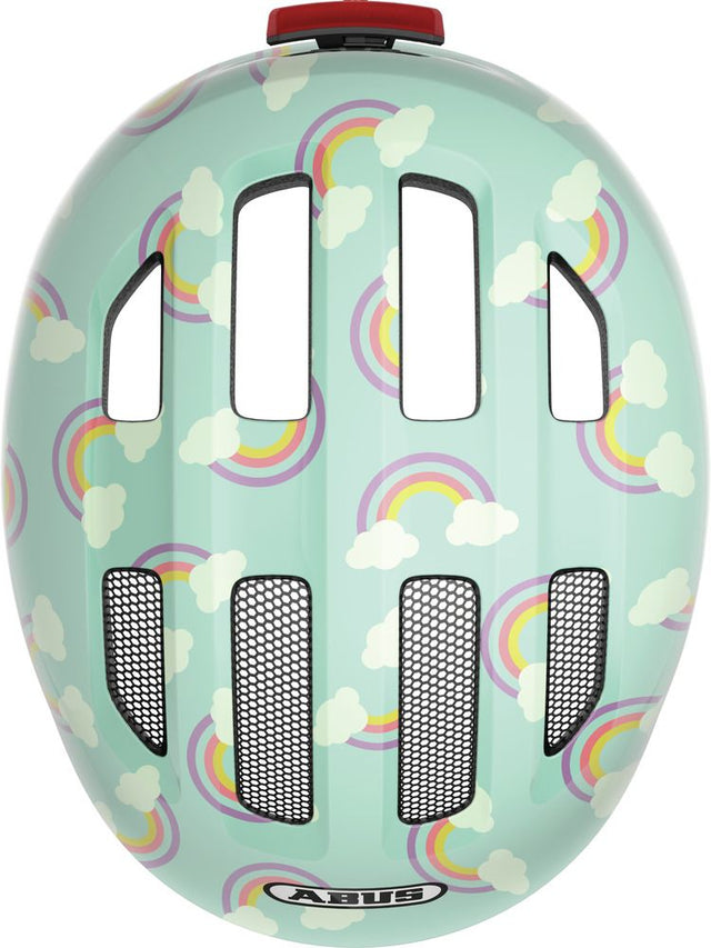 Abus Smiley 3.0 LED blue car - børne cykelhjelm