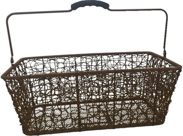 Cykelkurv Bag - brun Plast Rattan Flet MBK Nest