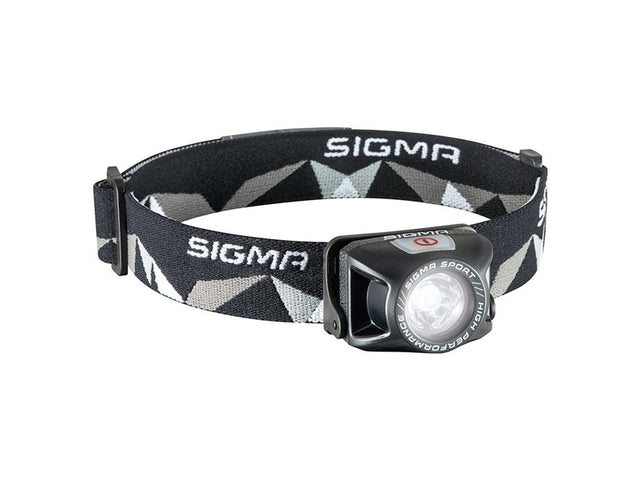 SIGMA hovedbåndsforlygte II i sort og hvid