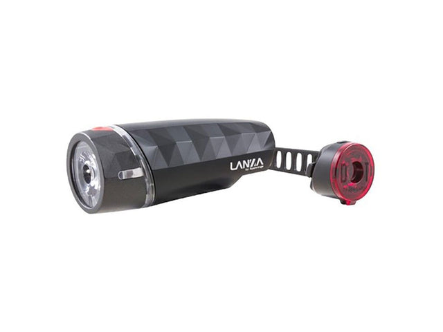 SPANNINGA Lanza cykellygtesæt i sort