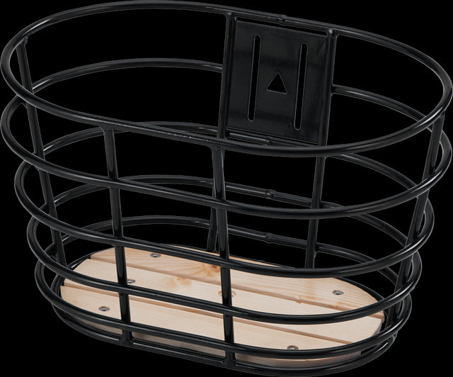 Sort Norden alu cykelkurv m/træbund 20-24"