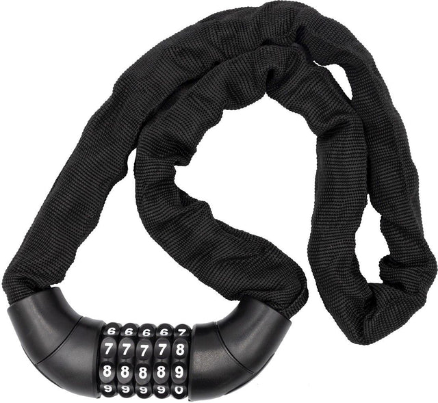 Bike Attitude kædelås 6x90cm m/kode matsort