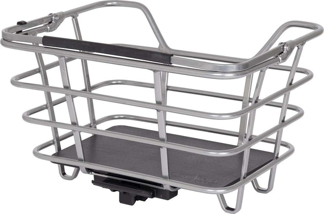 Atran Velo Epic cykelkurv i sølv med AVS beslag