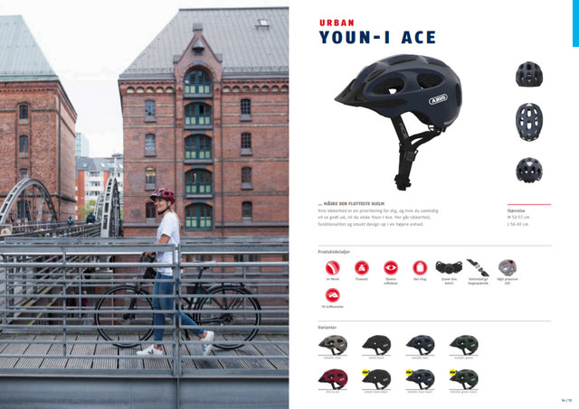 Cherry Red Youn-I Ace cykelhjelm fra Abus