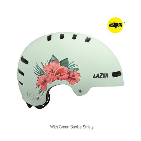 Lazer Cykelhjelm one+ mips matte green flowers