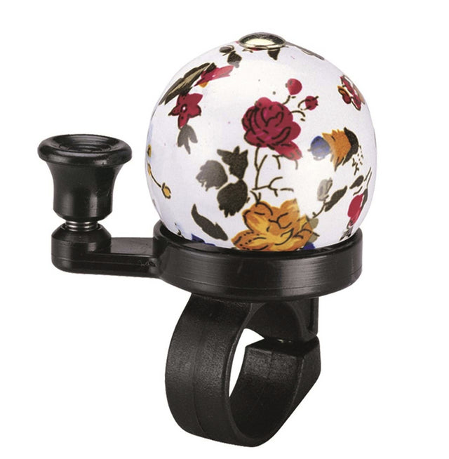 Bike Attitude ringeklokke med blomster alu top i hvid