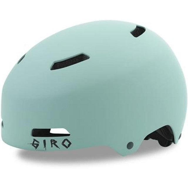 Giro Quarter FS cykelhjelm i frost blå, set fra siden med Giro-logo