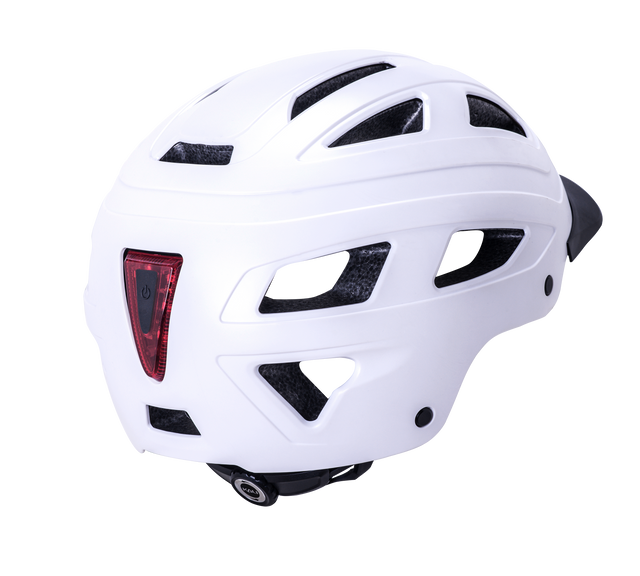 Kali Cruz i Hvid Mat- Cykelhjelm