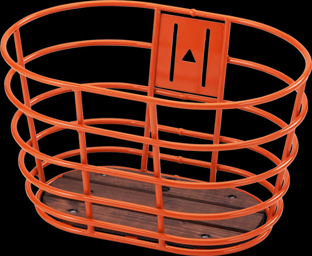 Orange Norden alu cykelkurv m/træbund
