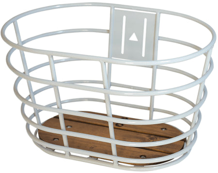 Lys grå Norden alu cykelkurv m/træbund 28"