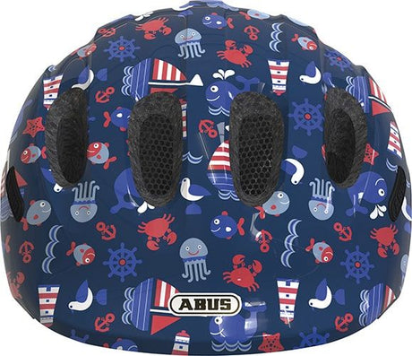 Blue maritim Smiley 2.1 børnehjelm fra Abus