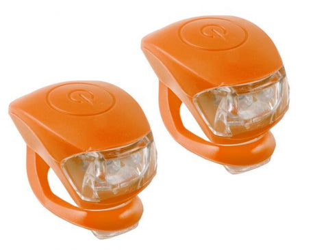 Orange M-wave LED cykellygtesæt