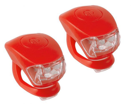Rød M-wave LED cykellygtesæt