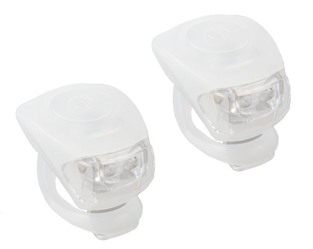 Hvid M-wave LED cykellygtesæt