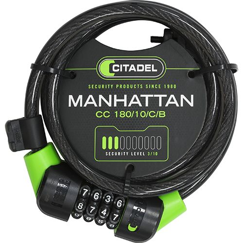 Citadel spirallås 10 mm, m. kode