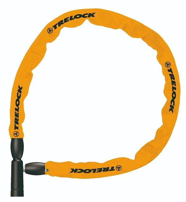 Orange Trelock BC115 kædelås m. nøgle