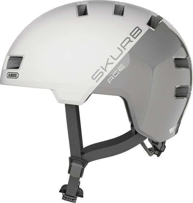 Abus Skurb ACE silver white - Cykelhjelm
