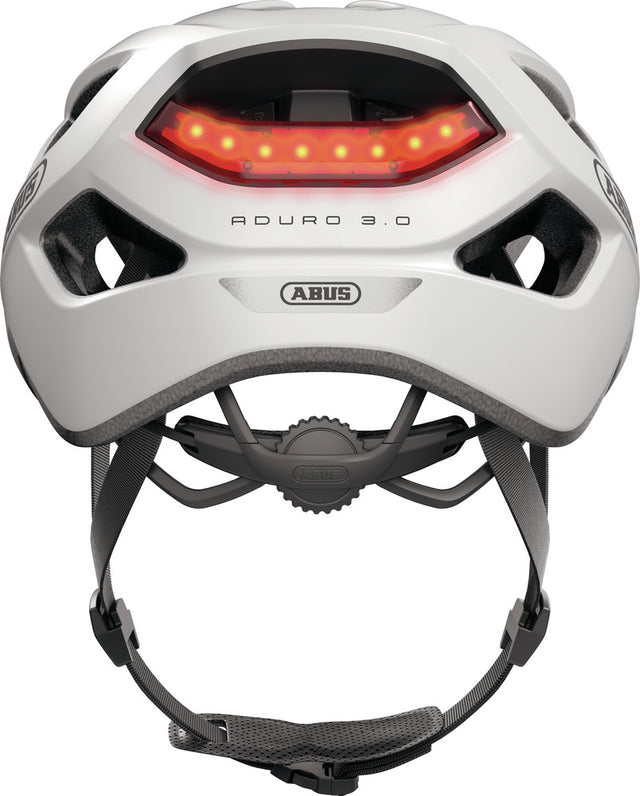Abus Aduro 3.0 LED polar white - cykelhjelm