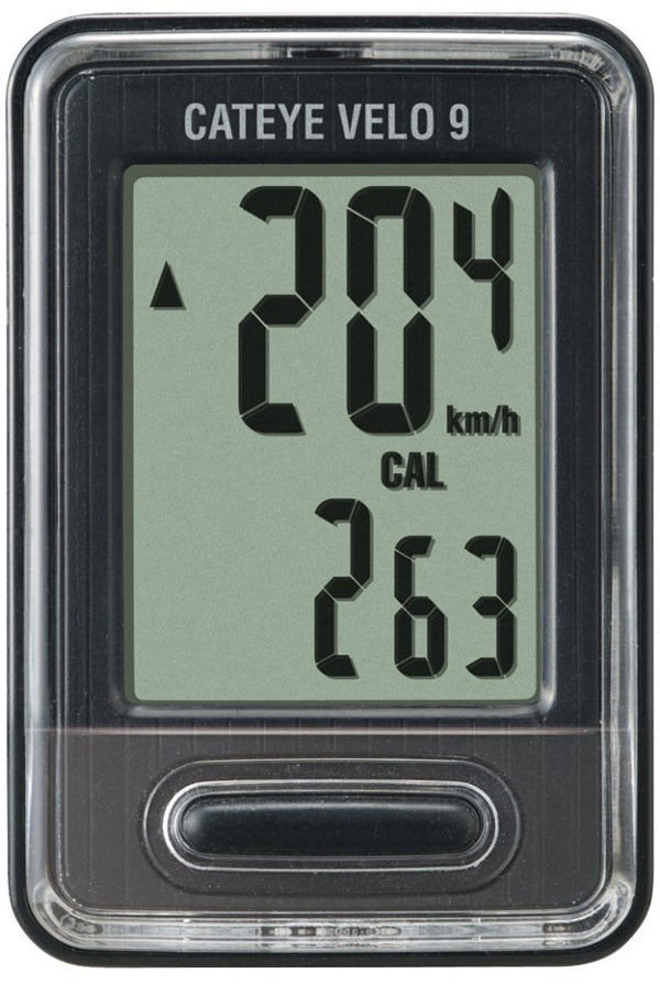 Cateye Velo 9 VL-520 cykelcomputer, sort