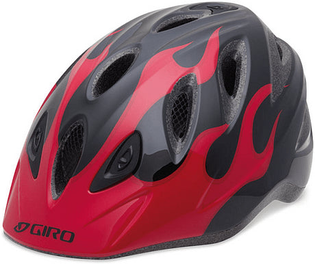 Giro Rascal børnehjelm, Sort/rød flamme