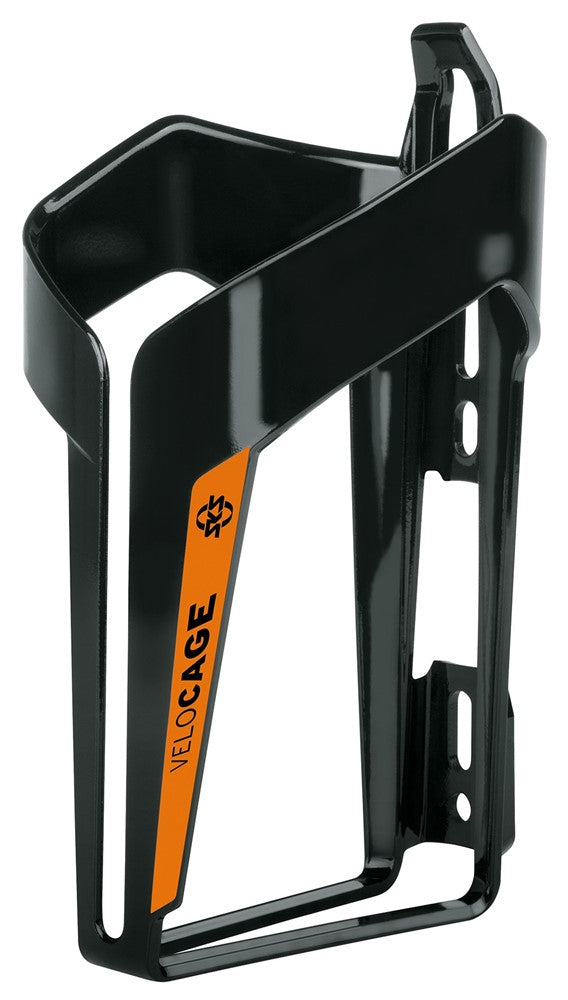 Sks Velocage flaskeholder, glossy sort/orange