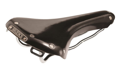 Brooks Shallow Antik retro læder cykelsadel, sort