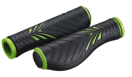 Bike Attitude Ergonomisk Kraton cykelhåndtag med gel, sort/grøn - 130 mm