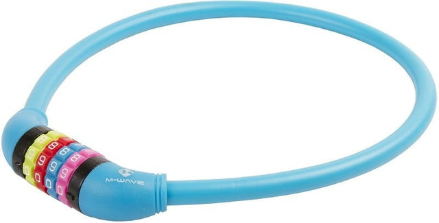 M-Wave DS 12.6,5 cykellås med kode, blå