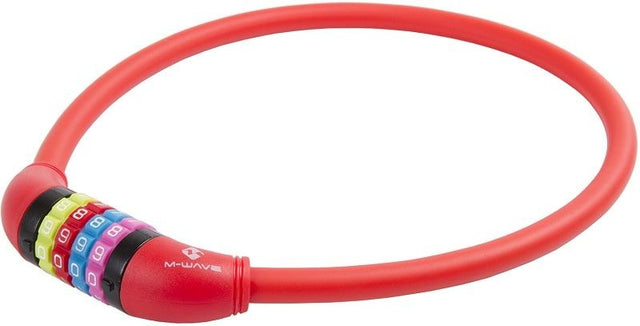 M-Wave DS 12.6,5 cykellås med kode, rød