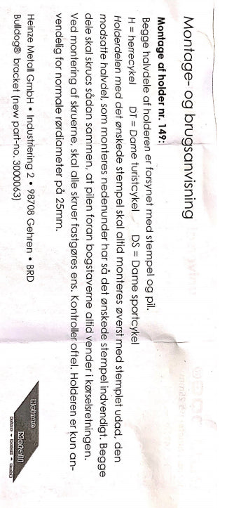 Bulldog barnestol til 25 mm bredt stel