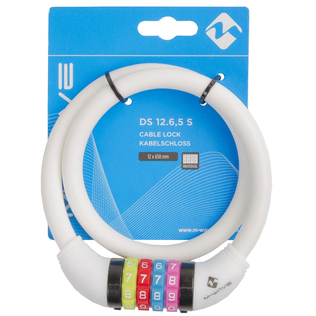 Hvid Kodelås til cykel 12 x 650mm