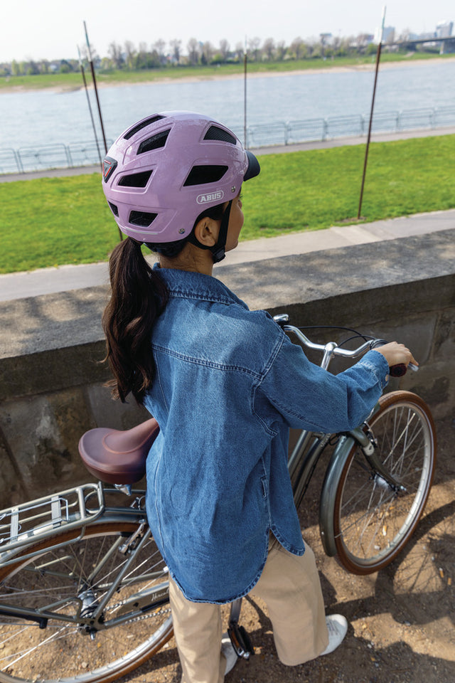 Abus Hyban 2.0 chrome rosé - Cykelhjelm