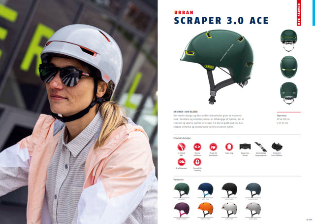 Abus Scraper ACE 3.0 cykelhjelm, Iriedaily white