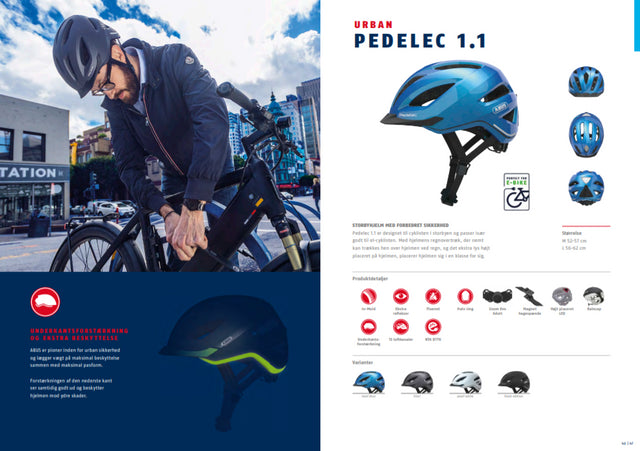 Steel blue Pedelec 1.1 cykelhjelm fra Abus