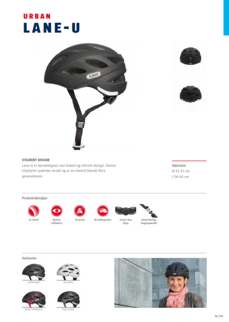 Maori Silver Lane-U cykelhjelm fra Abus